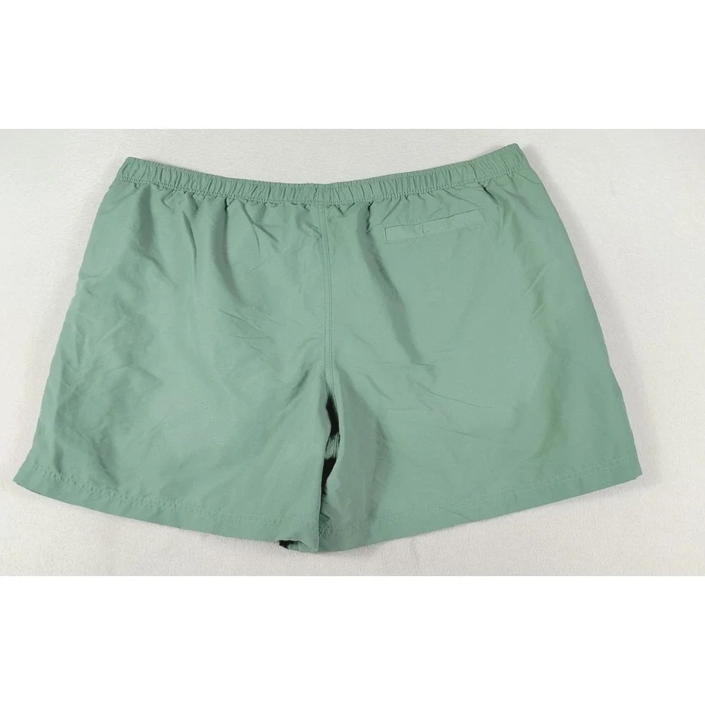 L.L. Bean‎ Swim Trunks Shorts Mens XXL Green Mesh Lined Drawstring Pockets